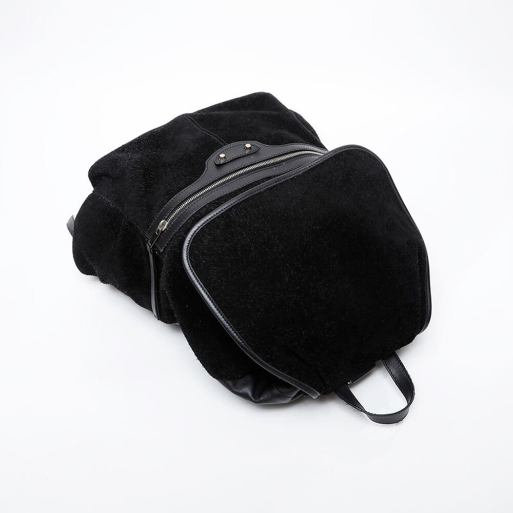 Balenciaga Leather Suede Lock Backpack/Daypack, Black, WS21590 - Picture 8 of 13
